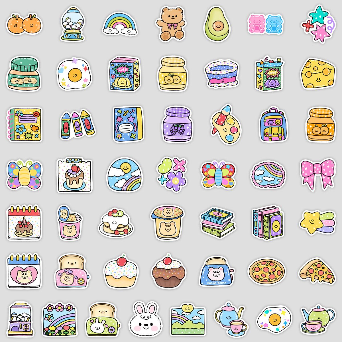 

50 Pictures of Glittering Small Expressions Graffiti Stickers Creative Expression Stickers Mobile Phone Computer Waterproof Decorative Stickers