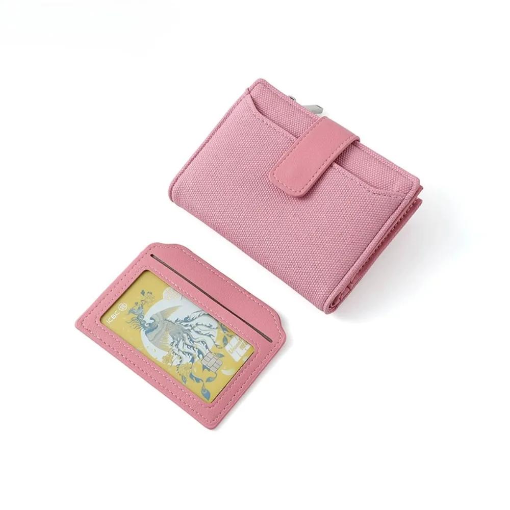 Korean Fashion Women Slim Wallet Multi Card Slots Zip Snap Closure Stylish High Quality Minimalist Small Purse