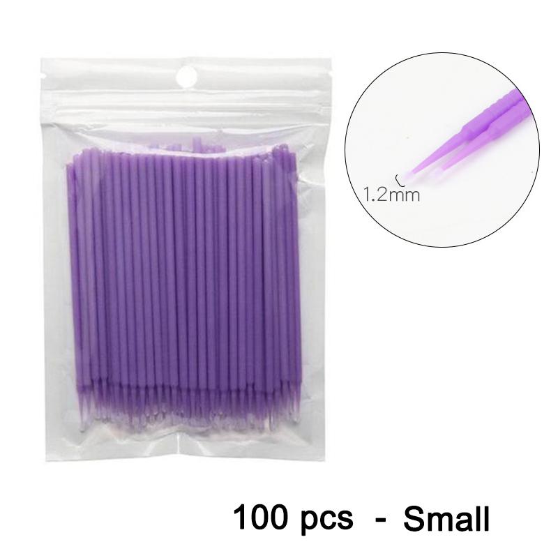 

100Pcs Disposable Car Detailing Brushes Paint Touch-up Small Tip Mini Head Brush Car Cleaning Tools Car Accessories Interior фиолетовый