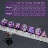 Sharp‑Edge Resin Dice Set, 7 Pcs Polyhedral DND Dice for Tabletop Role‑Playing Board Games