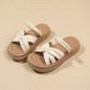 New Slippers Female Summer Fairy Wind Wear Fashion Internet Celebrity Pearl Thick Bottom Casual Two Wear Beach Cool Slippers