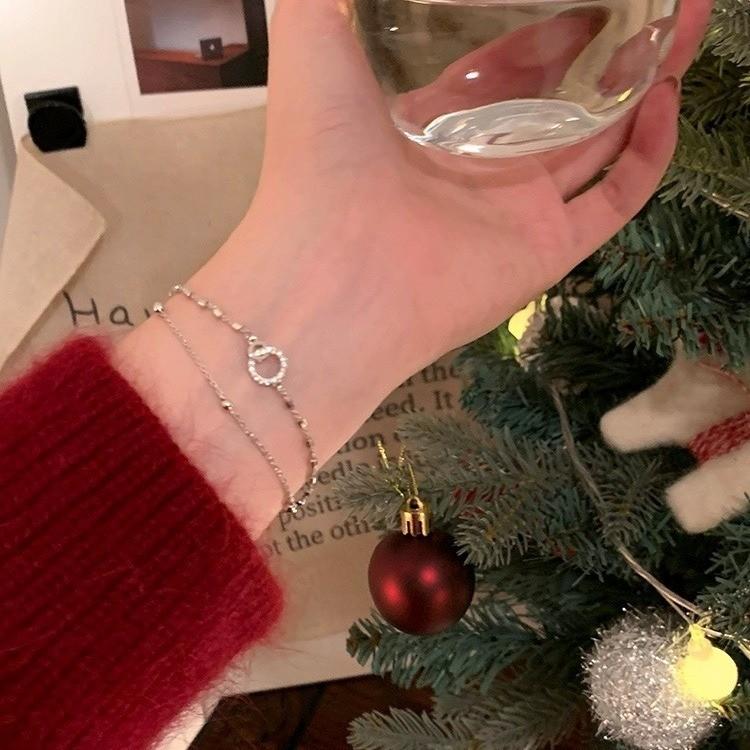 Doublelayer Delicate Geometric Bracelet For Women 2023 Light Design Luxury