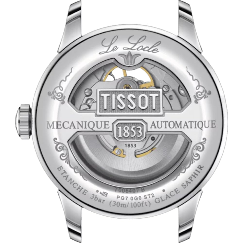 Tissot Le Locle Armbanduhr Lederarmband T0064071603301 Herren Silbernes Zifferblatt