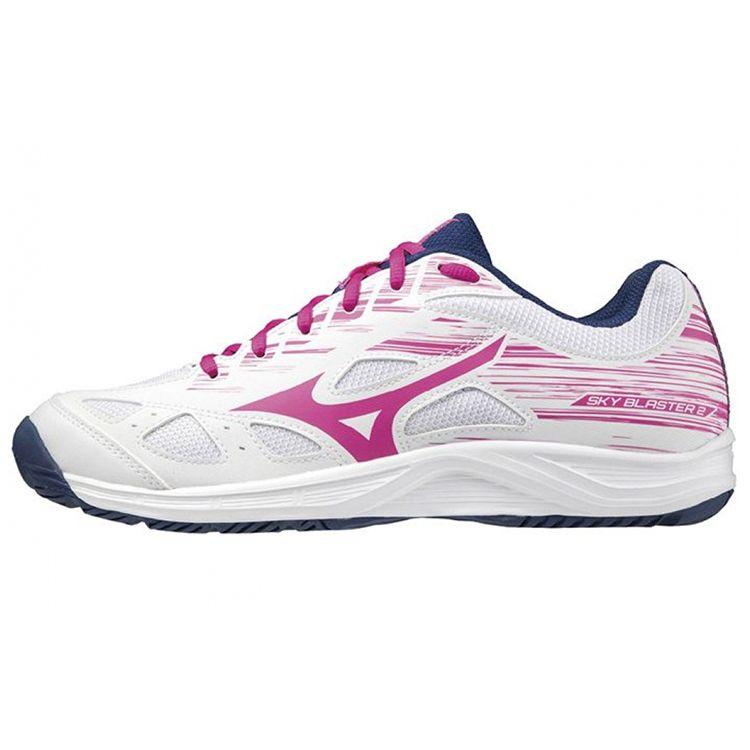 

Mizuno Sky Blaster 2 WMNS Low Top Badminton Shoes White Pink 71GA204564 40
