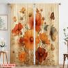 2 Stück, 2D-Flachdruck Vorhänge&Fensterdekoration Schmetterlingsblüten Vielseitig 100% Polyester (ohne Stange) Art Deco Festlich für