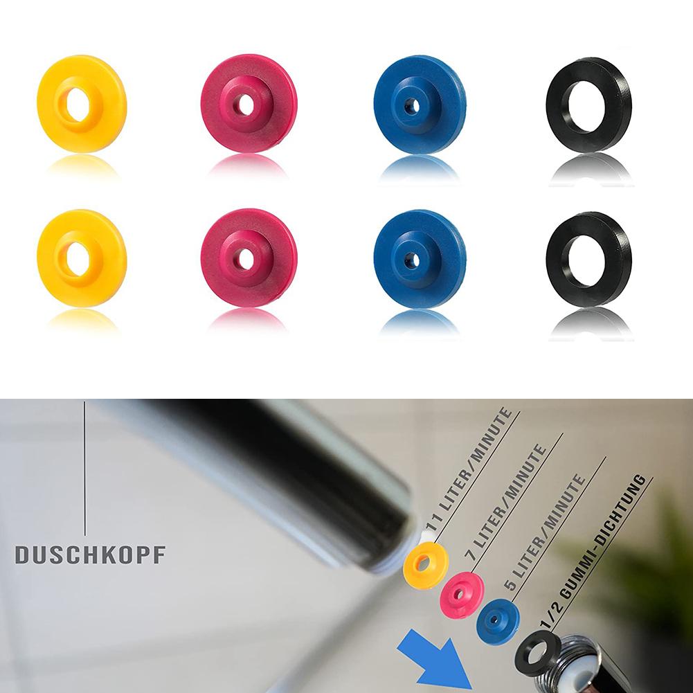 8PCS Shower Flow Reducer Limiter Set Water Saving 5/7/11 L/Min Hose Restrictor Rubber Waterproof Sealing Gasket Replacement