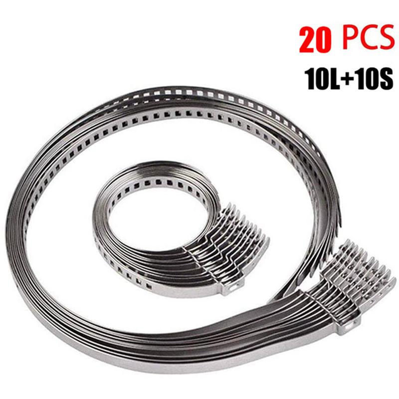 10/20Pcs Stainless Steel Adjustable AXLE CV Joint Boot Crimp Clamp Kit 31- 41mm 70- 125mm