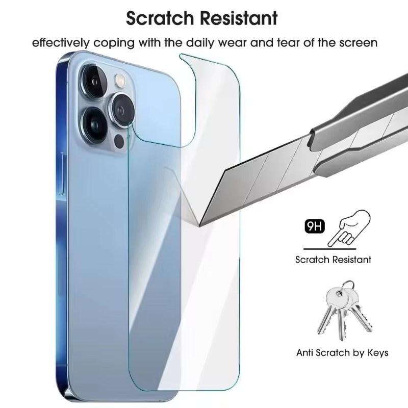 3PCS Back Screen Tempered Glass For iPhone 16 15 14 13 12 11 Pro Max Plus Mini  7/8 X XR XSmax Phones Rear Screen Protector Films
