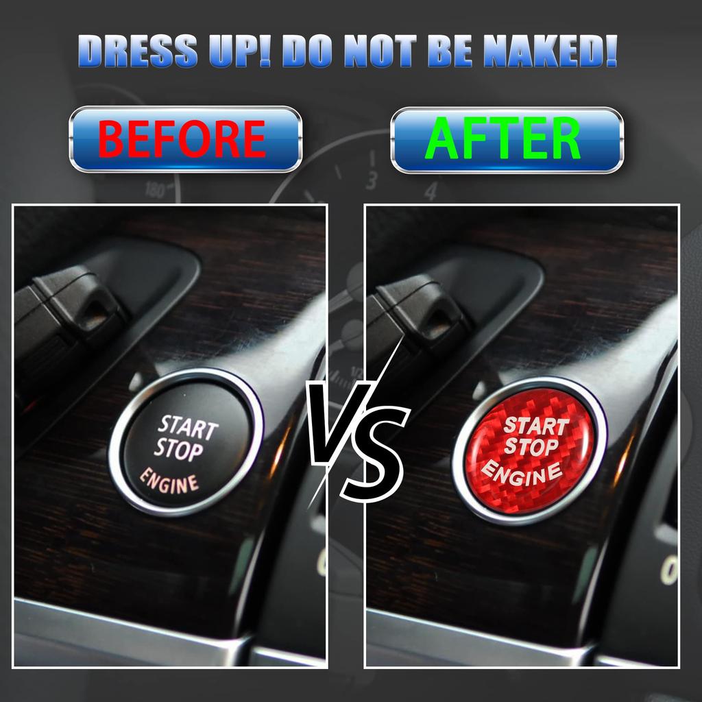 TOMALL Car Engine Start Button Cover Compatible with BMW X5
