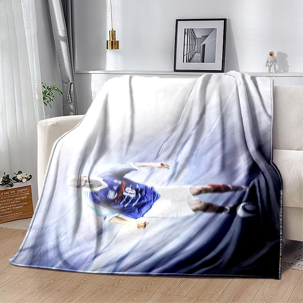 Football Player Yellow Kit Blanket Soft Warm Cozy Great for Couch Seaside Chair All-Season Use Digital Print Suitable for Gifting Relatives and Friend