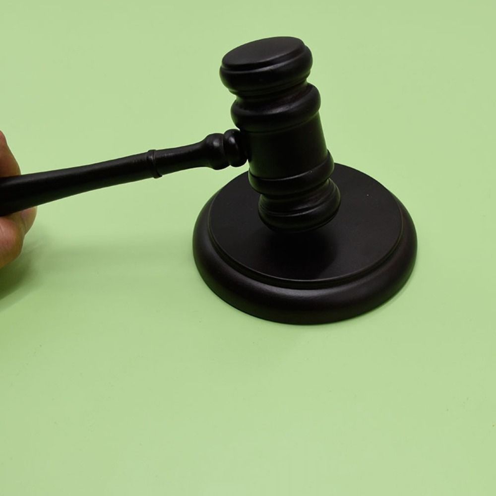 Wood Gavel Costume Sound Block Durable Base Lawyer Mallet Toy High Quality Judge Hammer Court