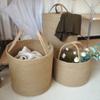 Decorative Woven Dirty Laundry Basket Handmade Straw Wicker Rattan Storage Basket  for Home