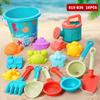 Strandspielzeug Schloss mit Wagen Meerestiere Sandformen Verkehrssand Strandschaufel Werkzeugset Interaktives Outdoor-Spiel für Kinder