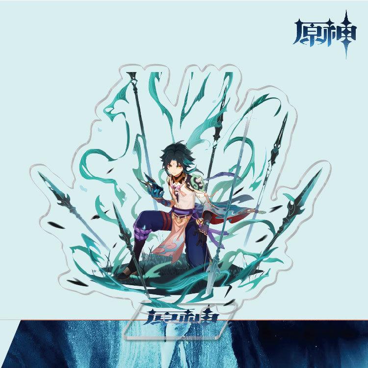 Game Anime Model Open World Impact Acrylic Cosplay Character Stand Painted Desk Decor Ornament Gift 15cm