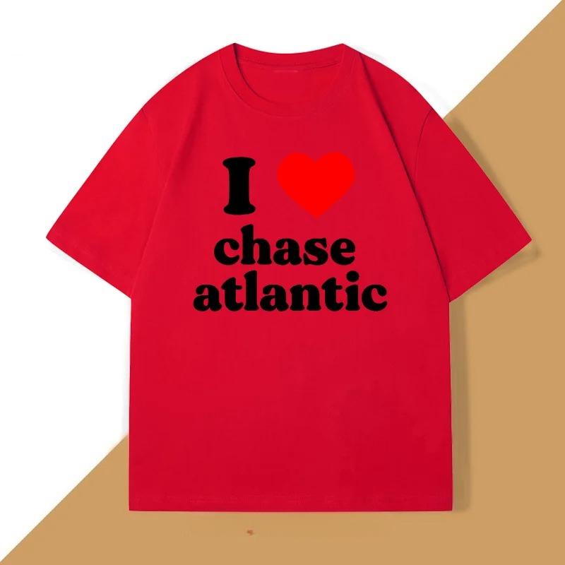 I Love Chase Atlantic T Shirt Unisex WOMEN Clothing Harajuku Clothes Casual Short Sleeve Tops Cotton Clothes Graphic T Shirts