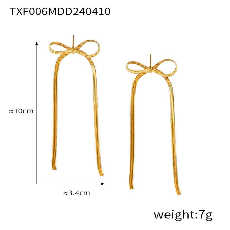 Meier Bowearring Bowknot Jewelry - Niche Metal, Instagram-style Design Jewelry Set