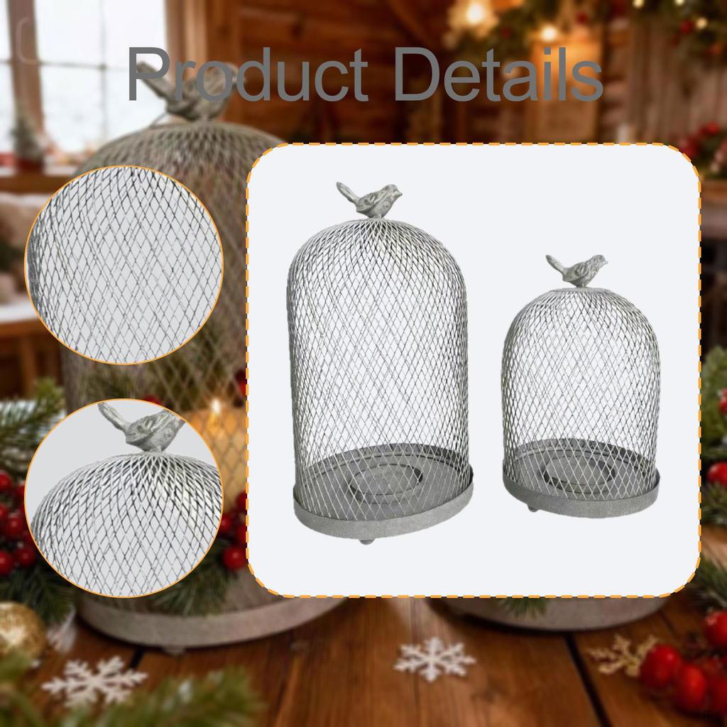 2 Pieces Metal Candle Holder Vintage Versatile Home Decor Candles Stand Candlestick for Fireplace