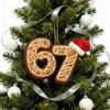 Santa Says Six Seven Christmas Tree Ornaments Acrylic DIY Christmas Pendants Hanging Funny Xmas Hanging Decoration