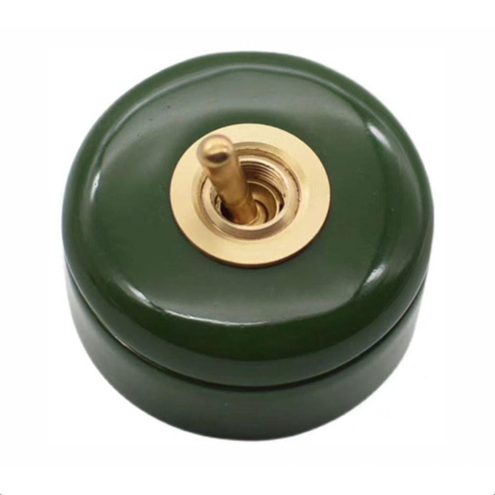 Metal Lever Toggle Light Switch Round Retro Wall Switch Vintage Toggle Switch For Home