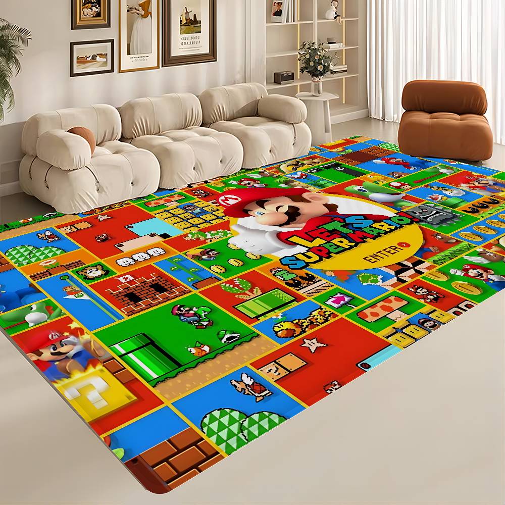 S-Super Cute Style M-Mario Kitchen Mat Cheaper Anti-slip Modern Living Room Balcony Printed Modern Home Decor