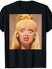 Funny Doll Face Y2K Graphic T Shirt Women Unisex Cotton Tee Summer Spring Oversized Tops Ironic Humor Weirdcor Sarcastic Hilarious