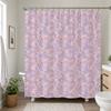 High Quality Waterproof Butterfly Shower Curtain Pink Pastel Floral Bathroom Decor Home Accent Curtain Liner Waterproof Hanging