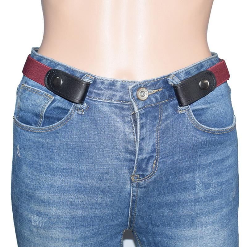 Unisex Buckle-Free Elastic Belts Invisible Belt For Jeans No Bulge Hassle Band