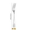 Light luxury pattern stainless steel western food tableware steak knife fork spoon retro mirror set