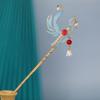 Female Ethnic Style Hairpin Vintage Versatile Flower Pearl Hair Chopstick for Friends Girlfriend Wife Novel Gift