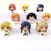 9Pcs/1Set Q Version Anime Figure Love Live! School Idol Project Kotori Minami Honoka Kousaka PVC Adorable Sitting Figure Toy