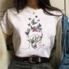 Short Sleeve Summer Fashion Women's Clothing Beautiful Watercolor Butterfly Printing White Ladies Casual Loose Personality TT-shirt
