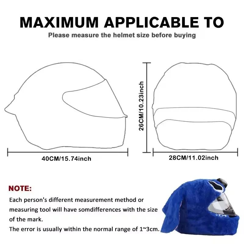 Motorcycle Cartoon Plush Helmet Cover Hallowmas Helmets Hat Funny Christmas Helmet Protective Case for LS2/AGV Motor Accessories