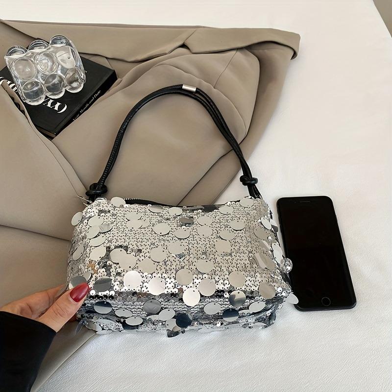 Ladies' Small Handbag, New Sequined Material Bag, Shiny Trendy Street Fashion Tote