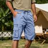 Men's Casual Loose Fit Cargo Shorts with Multiple Pockets, Lightweight Cotton Work Shorts for Summer Outdoor Hiking Activities