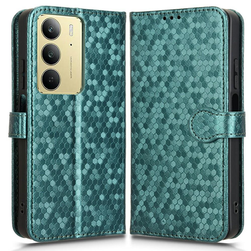 

For Realme C75 4G Wallet Case Dot Pattern Imprint PU Leather Phone Cover A