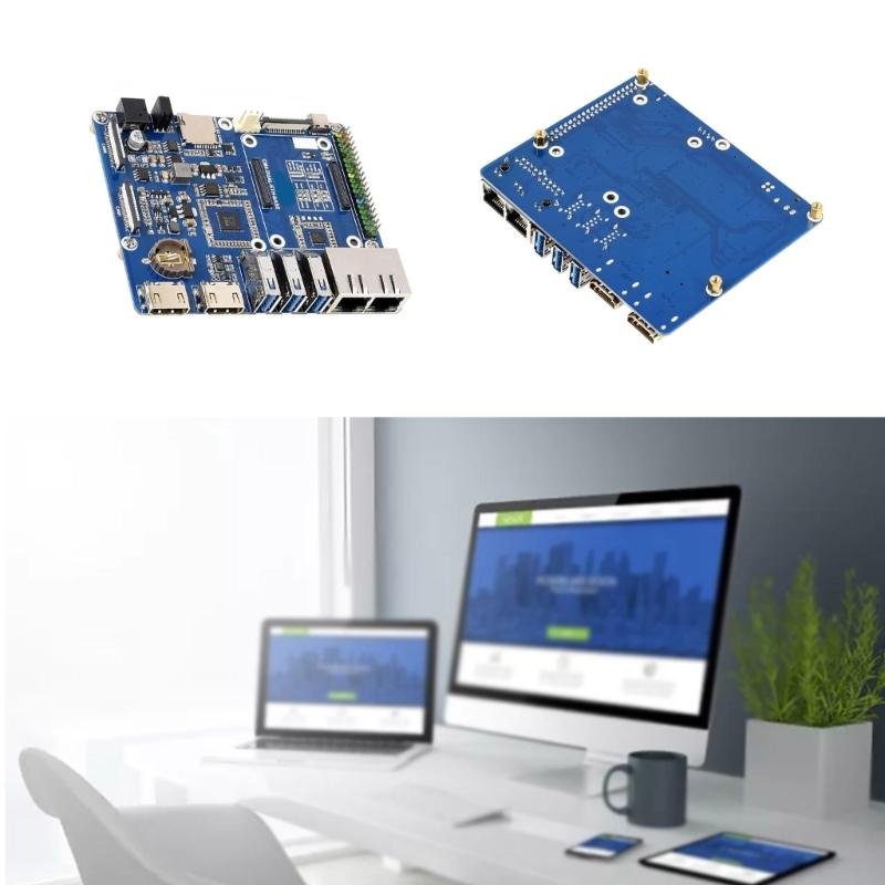 For RPi Compute Module Networking Board CM4 TWO H BASE Two Hernets Expansion Board with Multiple Interfaces