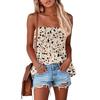 Women's Fashionable And Sexy Backless Elastic Floral Print Strapless Slimming T-shirt Top