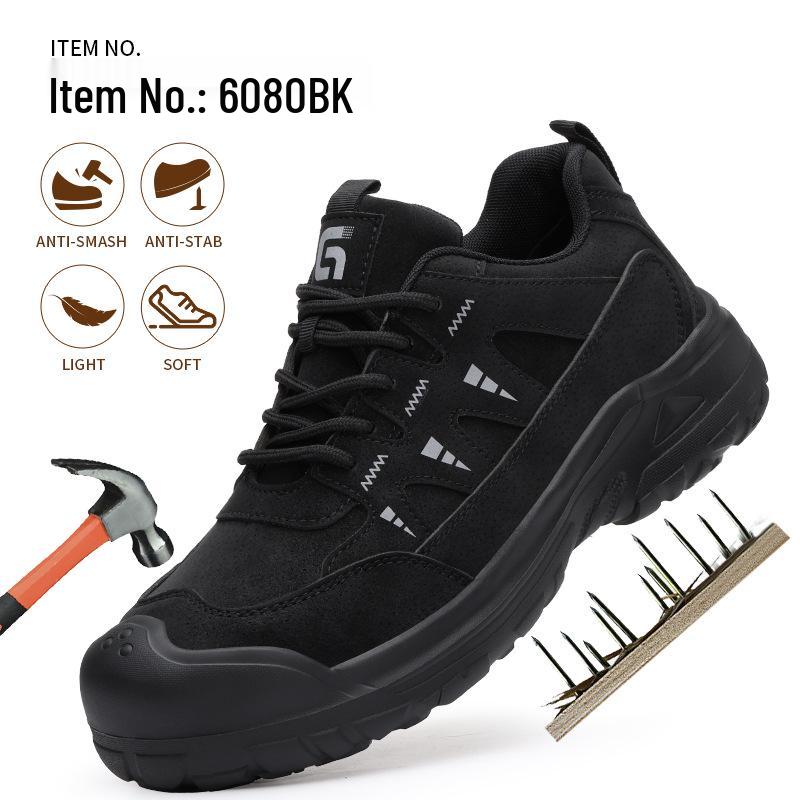 Men's Steel Toe Safety Shoes, Anti-Smash, Anti-Puncture, Non-Slip, Wear-Resistant, Comfortable Work Shoes.