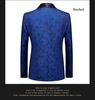 Men's Cross-border Hot-selling Jacquard Two-piece Evening & Business Casual Suit.
