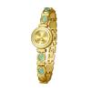 Woman Vintage Watch Colorful Jewelry Jade Dial Quartz Wristwatch Clock
