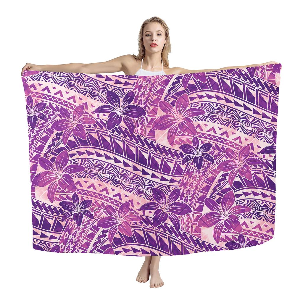 Hawaii Towel Polynesian Sarong Samoa Tattoo Printed Lightweight Shawlfor Women Hot Summer Sale Large Size Beach Towel
