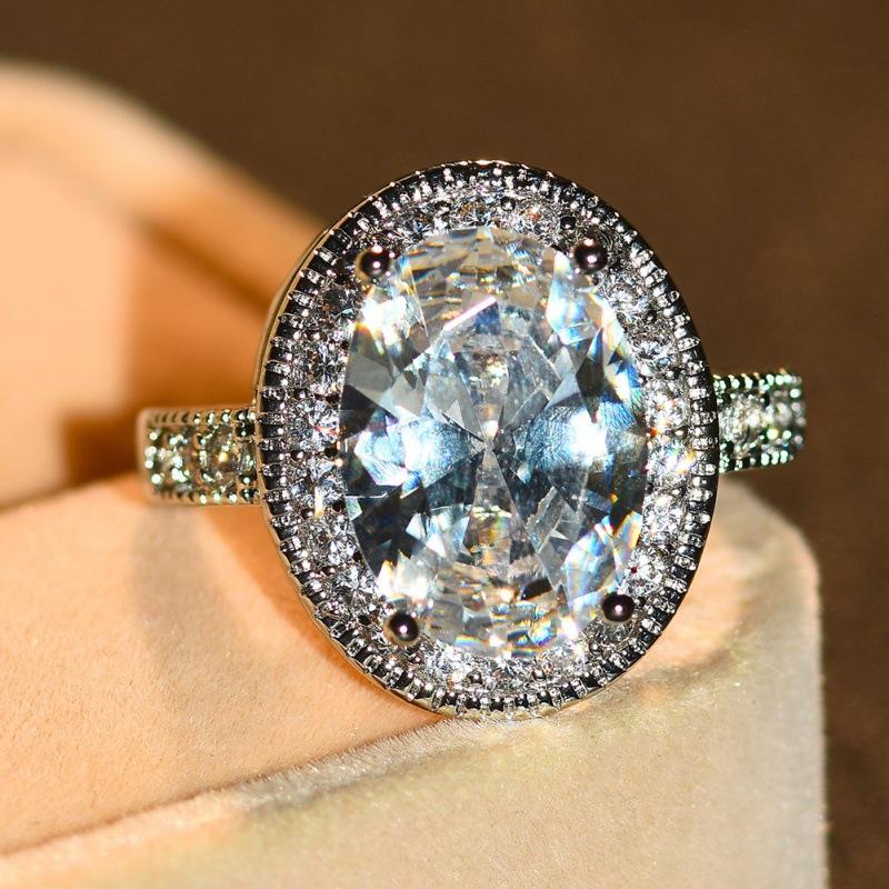 Hot sale, elegant women s red corundum ring, oversized zircon fashion jewelry no. 6