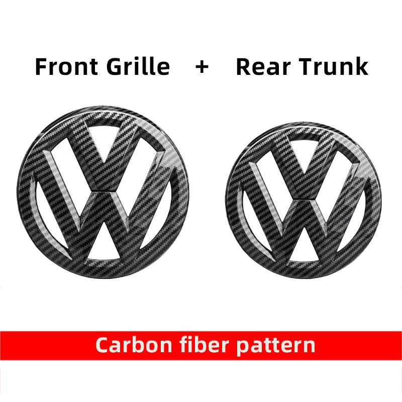 BRK1 Car Logo Front Grille Rear Trunk Decoration Sticker Accessories For Volkswagen VW GTI Golf 6 7 8 Polo VW CC PasValve Stems Caps