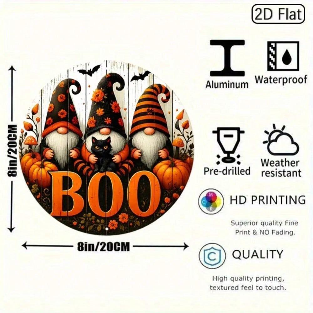 Vintage Metal Tin Sign Wall Art Folk Painting Home Decor 20x20cm