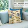 Vintage Floral Pillow Case Short Plush Sofa Decorative Gift Home Double-sided Printing Cushion