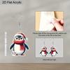 2D Flat Acrylic Cute Christmas Penguin Earrings Dangle Drop Anime Scarf Animals Jewelry Gifts for Women Party Favors Decor