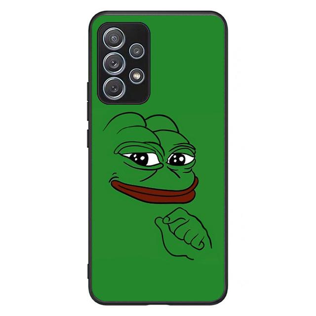 Trauriger Frosch Pepe Meme Muster Handyhülle für Samsung Galaxy A03s A10 A20 A21s A31 A40 A41 A42 A50 A51 A52 A70 A71 A72 A32 A82