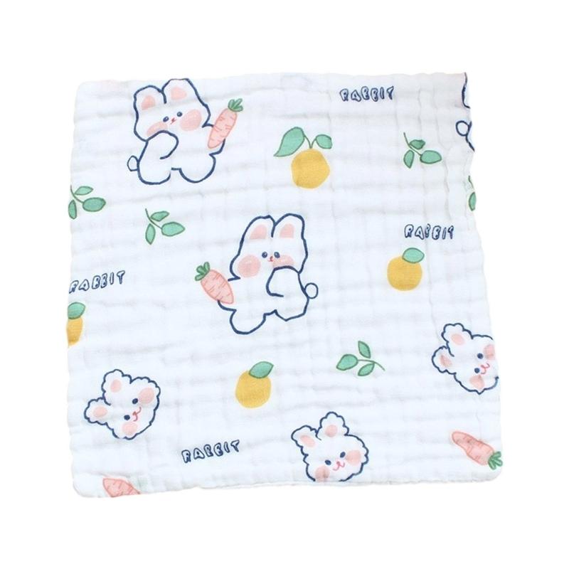 Cotton Baby Burp Cloth Soft and Breathable Newborns Washcloth for Teething Time Gentle Skin Care 30x30cm