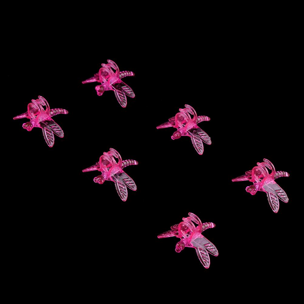 100 st Trädgårdsverktyg Stjälkfästen Väx Upprätt Orkide Plast Mini Stjälkar Blomma Roseröd