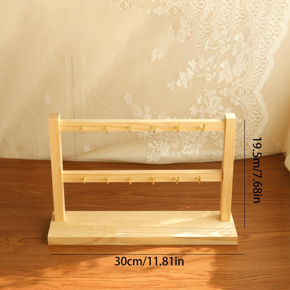 

Earrings Display Stand with Hooks Multipurpose for Desktop Dresser Bedroom Necklace Hanging Storage Display Bangle Organizer